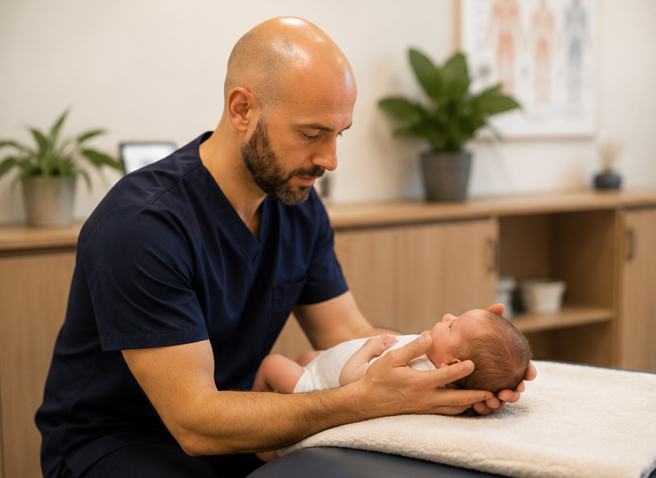 ostéopathe nourrisson Pessac - consultation douce pour bébé